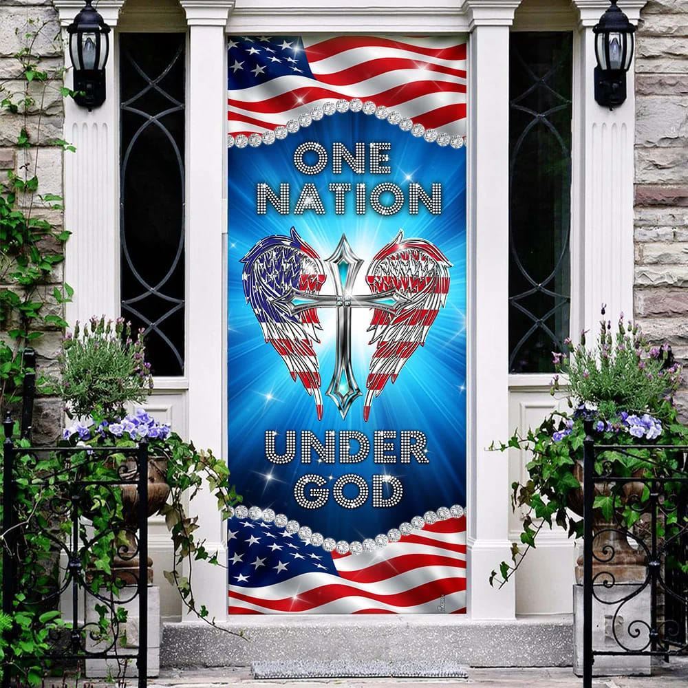 One Nation Under God Diamond Door Cover, Christian Door Decor, Door Christian Church, Christian Door Plaques