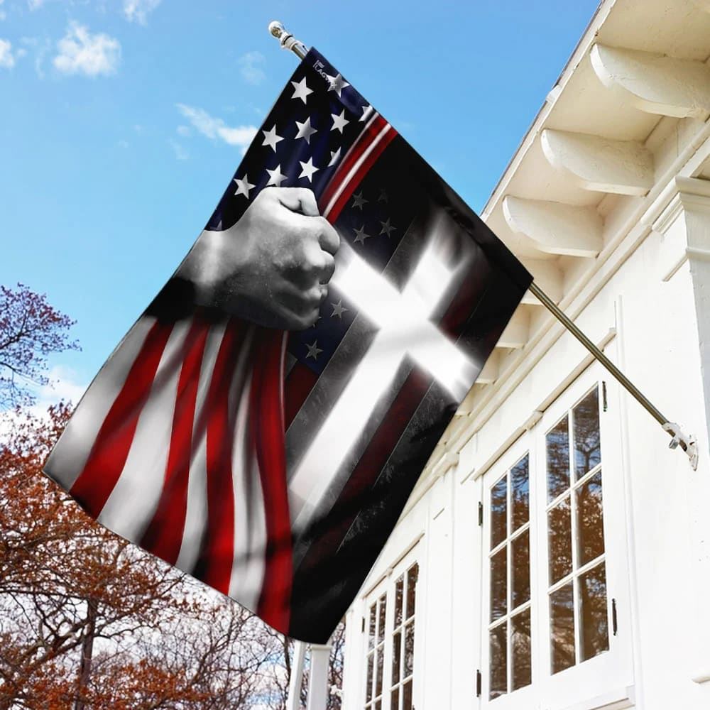 One Nation Under God Jesus American House Flags, Christian Flag, Scripture Flag, Garden Banner