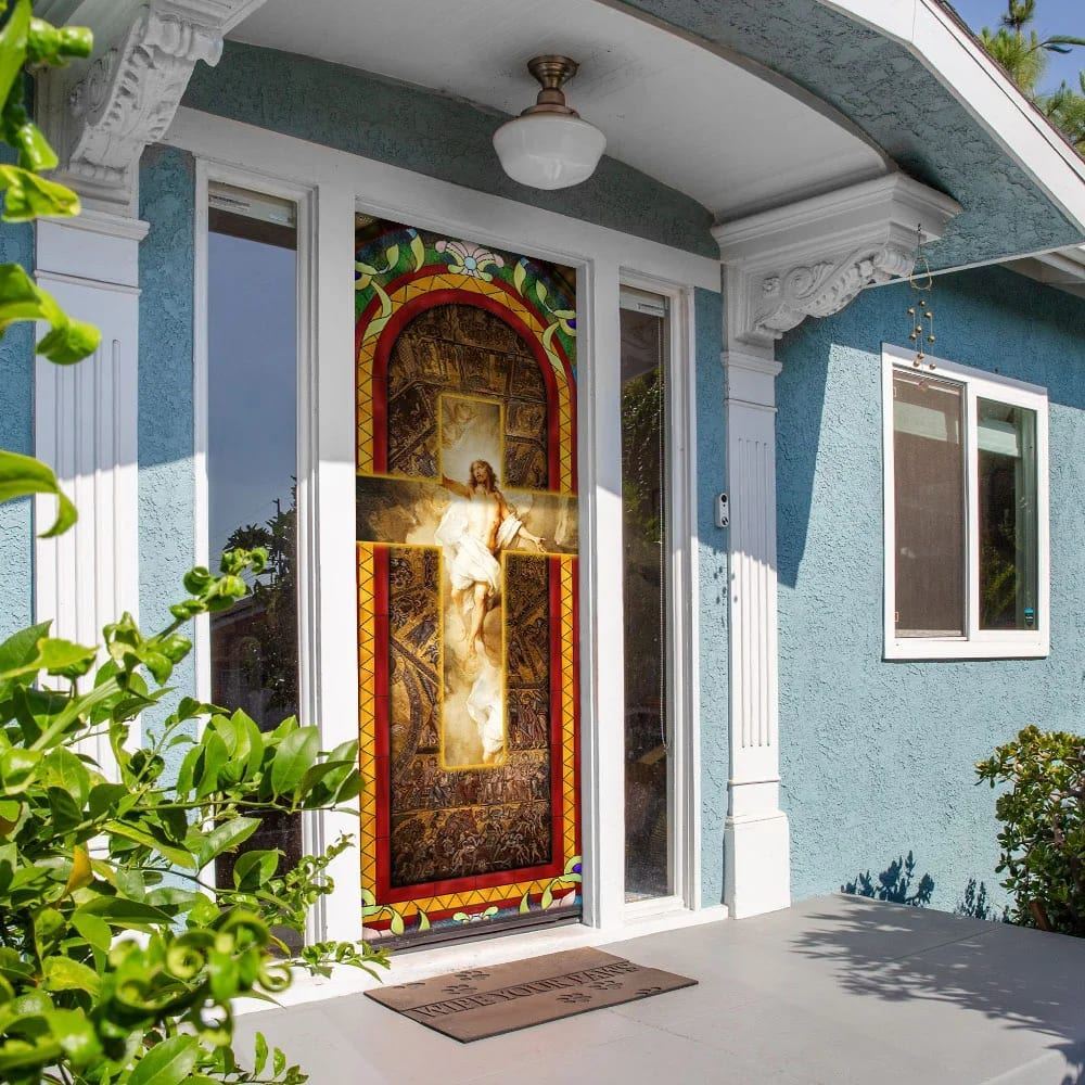 Our Savior Jesus Christ Cross Door Cover, Christian Door Decor, Door Christian Church, Christian Door Plaques