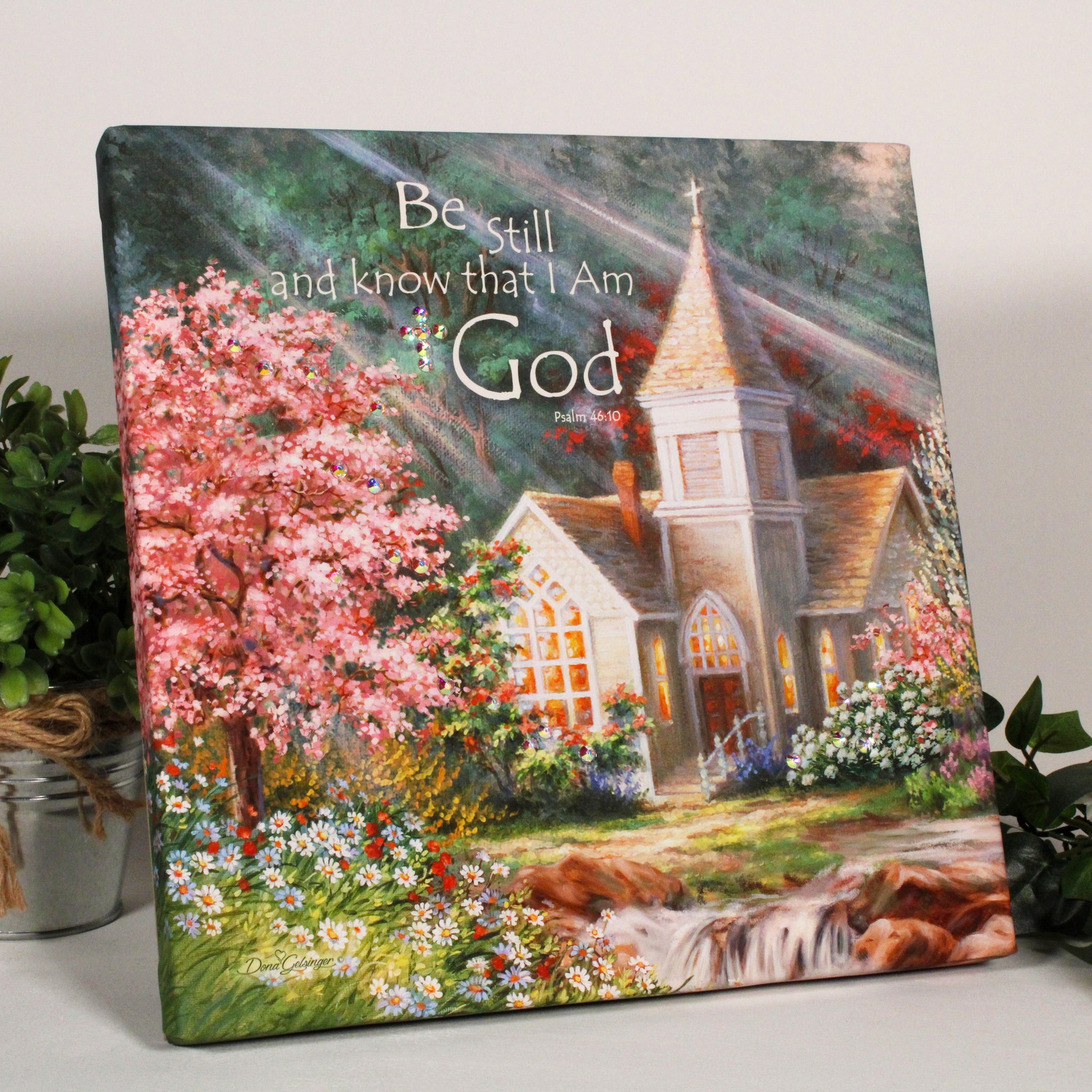 Be Still Pizazz Print with Dazzling Crystals