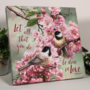 Love Birds Pizazz Print with Dazzling Crystals