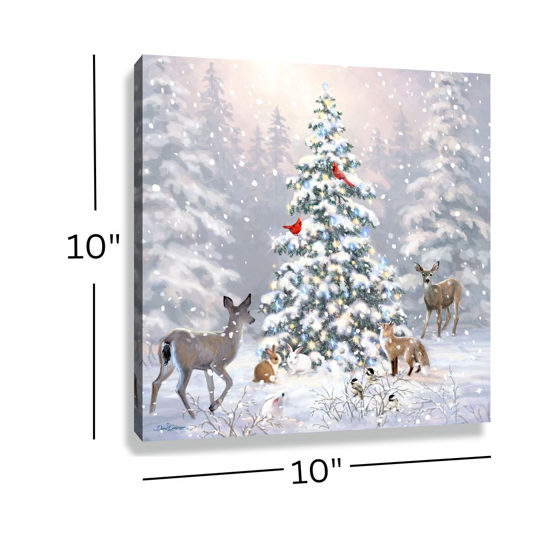 Woodland Christmas Pizazz Print with Dazzling Crystals