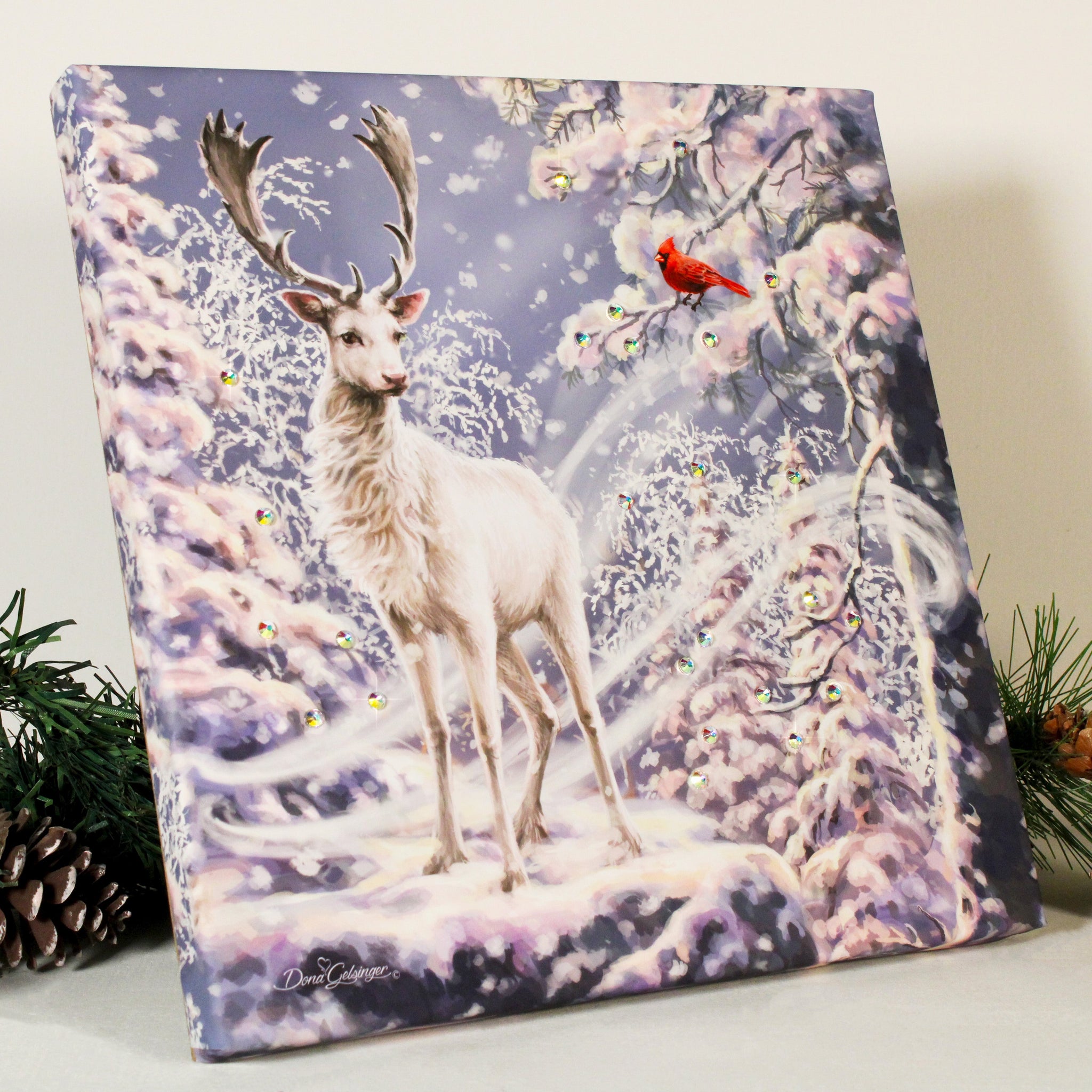 Wonderland Reindeer Pizazz Print with Dazzling Crystals