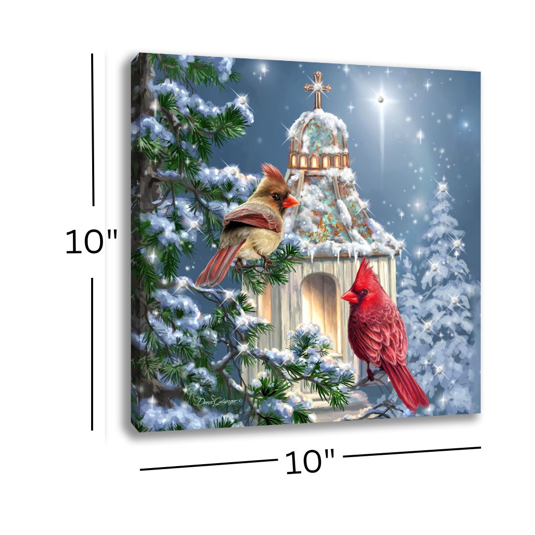 Little Cardinal Chapel Pizazz Print with Dazzling Crystals