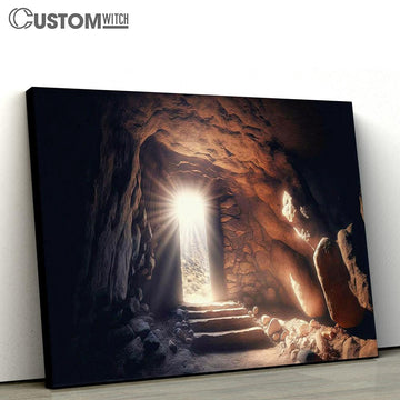 Passage Ancient Sacred Tomb Cave Canvas Pictures - Faith Art - Christian Canvas Wall Art Decor
