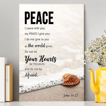 Peace I Leave With You - John 14 27 Canvas Wall Art - Christian Canvas Wall Art Decor