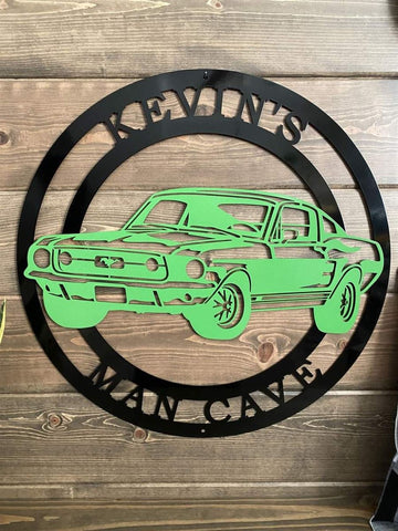 Personalization 1967 Ford Mustang Sign, Cut Metal Sign, Metal Wall Art, Metal House Sign, Metal Wall Decor, Wall Hanging Art, Home Decor Sign