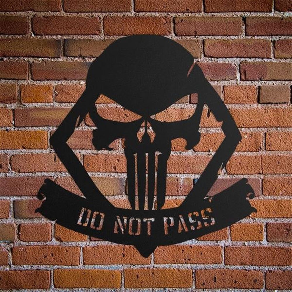 Personalization Distressed Skull Monogram Sign, Cut Metal Sign, Metal House Sign, Metal Wall Decor, Wall Hanging Art, Home Decor Sign