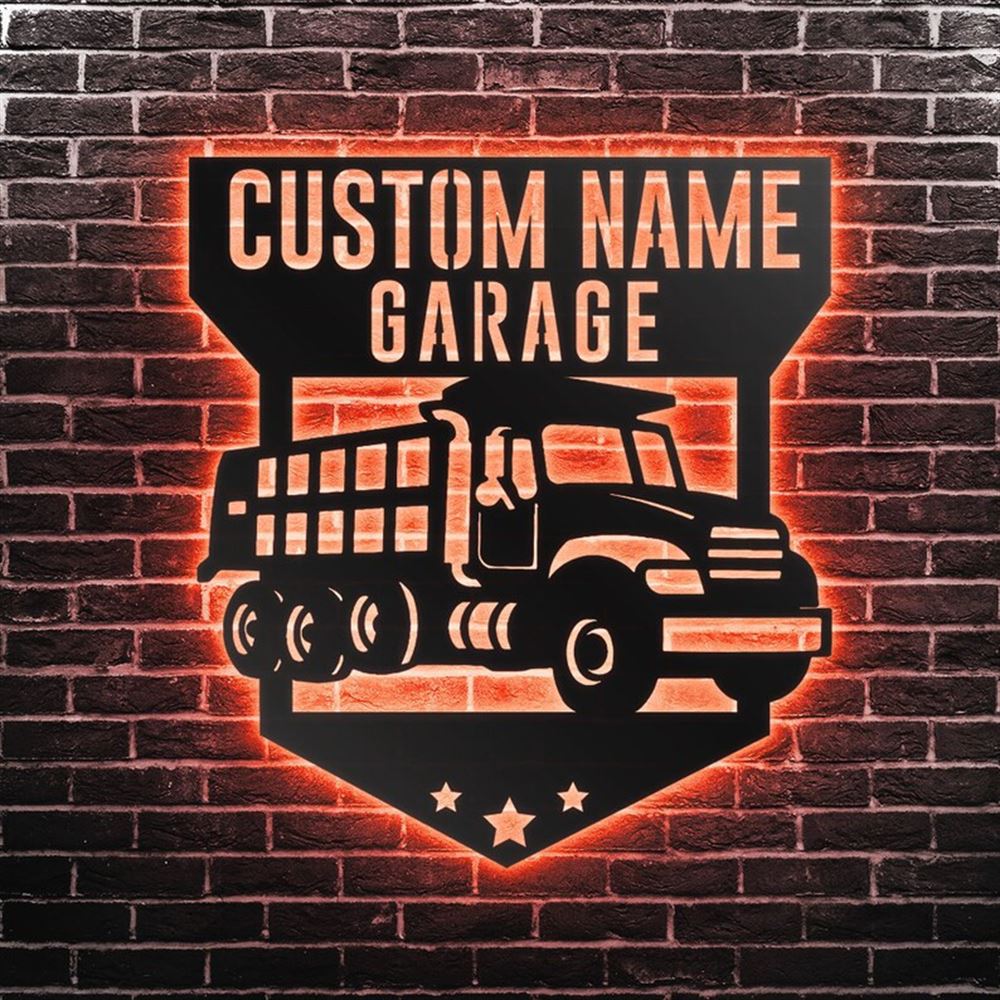 Personalization Garage Sign Metal Wall Art, Led Lights Workshop Metal Sign, Metal Wall Decor, Wall Hanging Art, Home Decor Sign