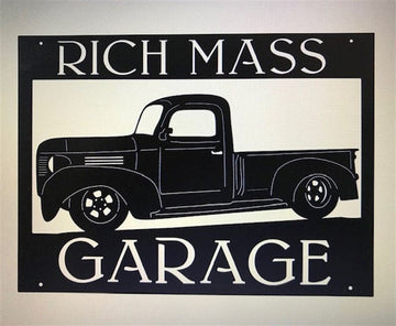 Personalization Metal Antique Truck Sign, Metal House Sign, Metal Wall Decor, Wall Hanging Art, Home Decor Sign
