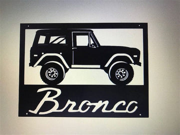 Personalization Metal Ford Bronco Sign, Metal House Sign, Metal Wall Decor, Wall Hanging Art, Home Decor Sign