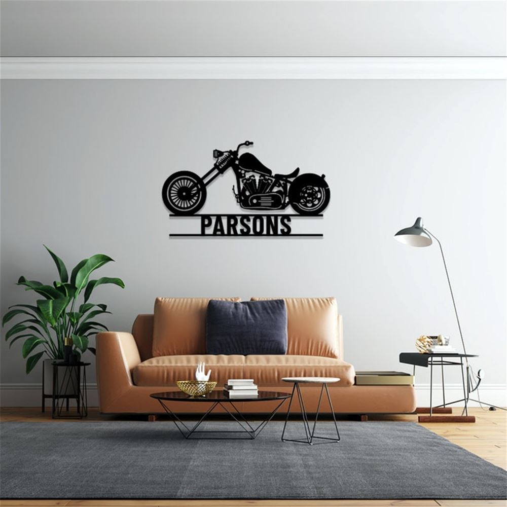 Personalization Motorcycle Metal Sign, Led Motorcycle Metal Wall Art, Garage Decor, Metal Wall Decor, Wall Hanging Art, Home Decor Sign