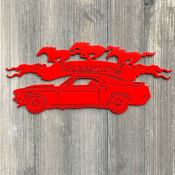 Personalization Mustang Metal Sign, Cut Metal Sign, Wall Metal Art, Metal Wall Decor, Wall Hanging Art, Home Decor Sign