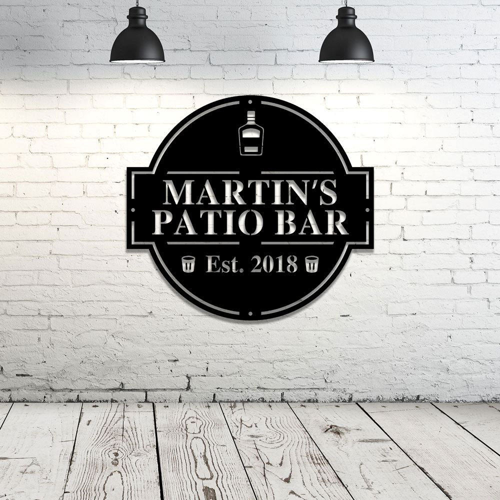 Personalized Bar Metal Sign For Home Bar, Metal Bar Sign, Patio Bar Sign, Pool Bar Drink Sign, Home Bar Sign