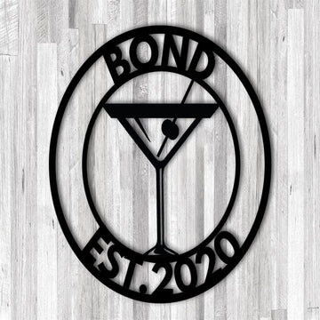 Personalized Bar Theme Metal Sign, Bar Theme Sign, Drink Sign, For Bar Martini Lover Gift