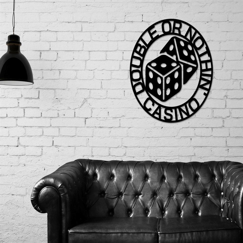 Personalized Casino Metal Sign, Gambling Sign, Poker Sign, Dice Sign, Dice Wall Art, Metal Casino Sign, Bar Sign, Man Cave Sign, Las Vegas Sign