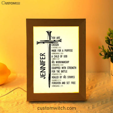 Personalized Chosen Made For A Purpose Child Of God Frame Lamp Art - Inspirational Frame Lamp Art - Christian Decor