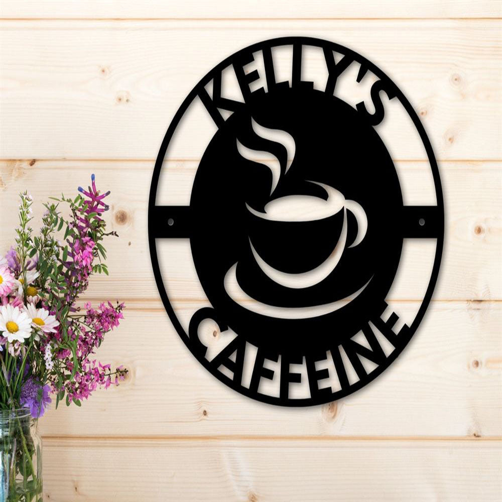 Personalized Coffee Bar Metal Sign, Coffee Bar Decor, Kitchen Sign, Coffee Sign, Kitchen Wall Decor, Coffee Bar Ideas Metal