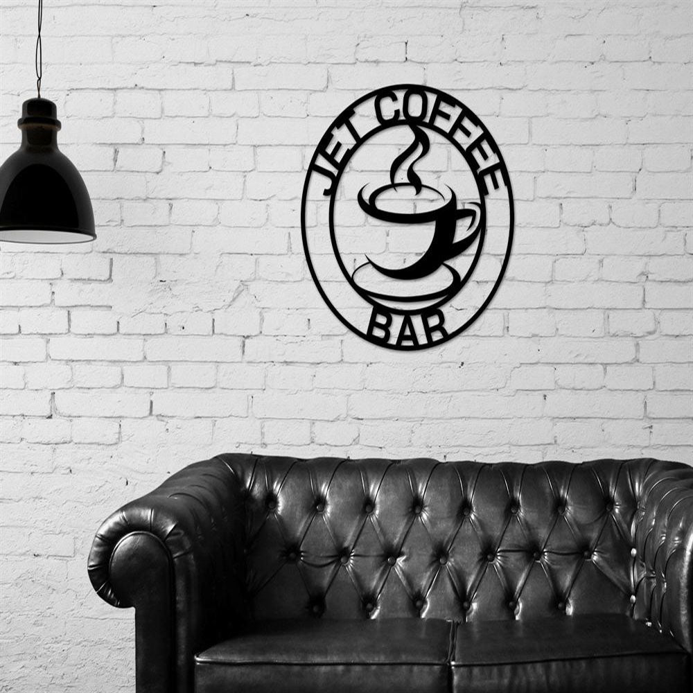 Personalized Coffee Bar Metal Sign, Coffee Sign, Metal Coffee Sign, Coffee Wall Art, Coffee Decor, Coffee Station Sign