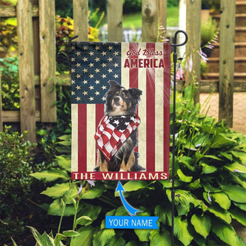 Personalized Dog Flags, Border Collie God Bless Garden Flag, Dog Flag For House, Garden Flags Dogs, Dog House Flags