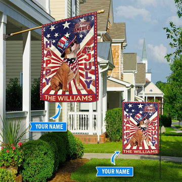 Personalized Dog Flags, Bulldog God Bless America, 4th Of July Flag, Custom Dog Garden Flags, Dog Flags Outdoor, Garden Flags Dogs, Dog House Flags
