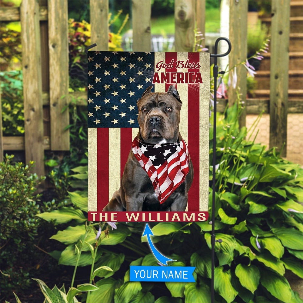 Personalized Dog Flags, Cane Corso God Bless America Flag, Custom Dog Garden Flags, Dog Flags Outdoor, Garden Flags Dogs, Dog House Flags