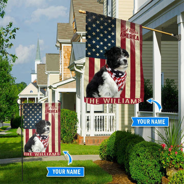 Personalized Dog Flags, Havanese God Bless America Flag, Custom Dog Garden Flags, Dog Flags Outdoor, Garden Flags Dogs, Dog House Flags