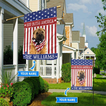 Personalized Dog Flags, Shar Pei God Bless America Flag, Dog American Flag, Garden Flags Dogs, Dog House Flags