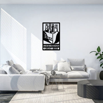 Personalized Good Friends Great Beer Metal Sign, Beer Metal Decor, Mancave Wall Sign, Bar Metal Sign, Outdoor Metal Wall Decor, Patio Beer Sign