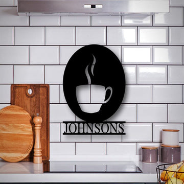 Personalized Kitchen Coffee Metal Signs, Coffee Metal Sign, Coffee Bar Sign, Coffee Metal Decor