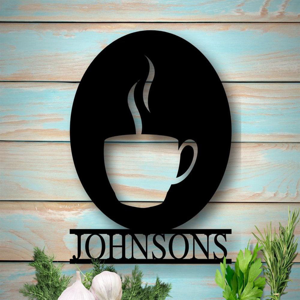 Personalized Kitchen Coffee Metal Signs, Coffee Metal Sign, Coffee Bar Sign, Coffee Metal Decor