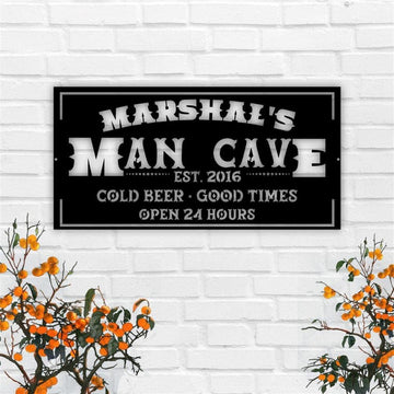 Personalized Man Cave Metal Sign, Bar Sign, Man Cave Sign, Rustic Man Cave D����cor, Fathers Day Gifts
