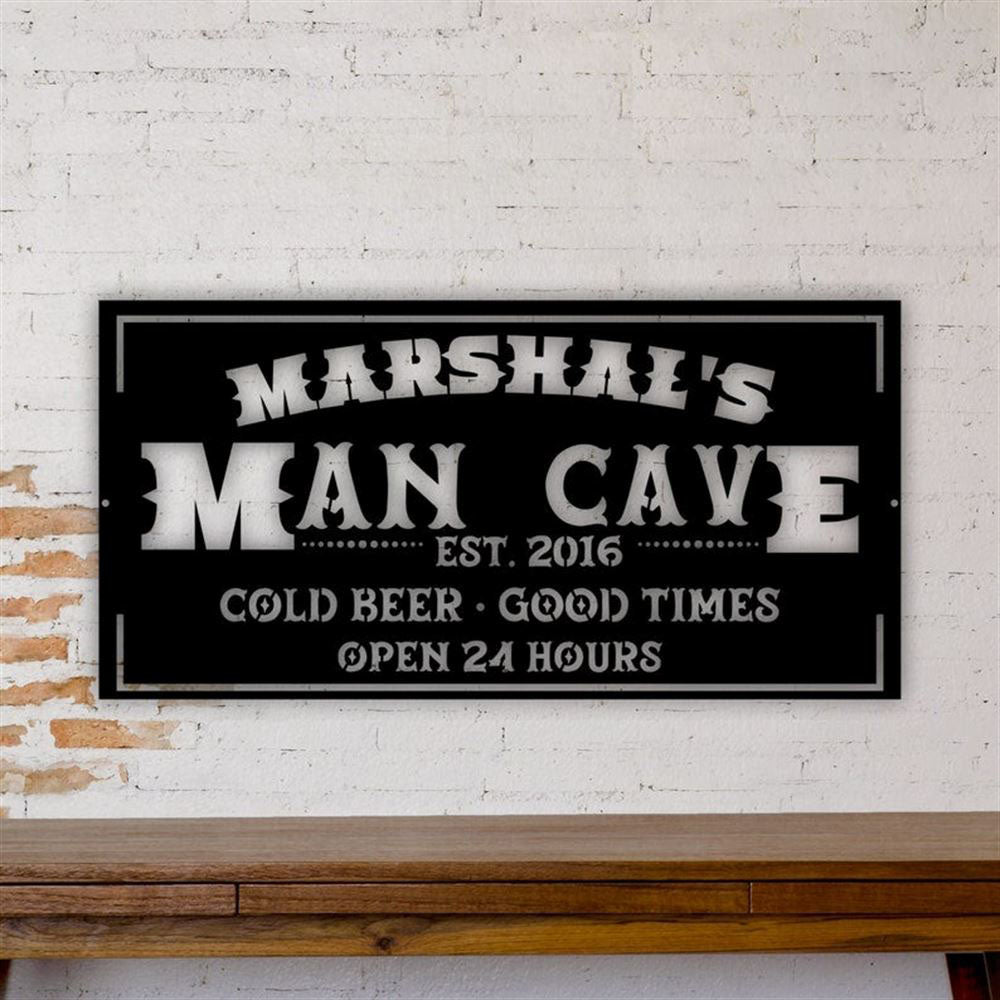 Personalized Man Cave Metal Sign, Bar Sign, Man Cave Sign, Rustic Man Cave D����cor, Fathers Day Gifts