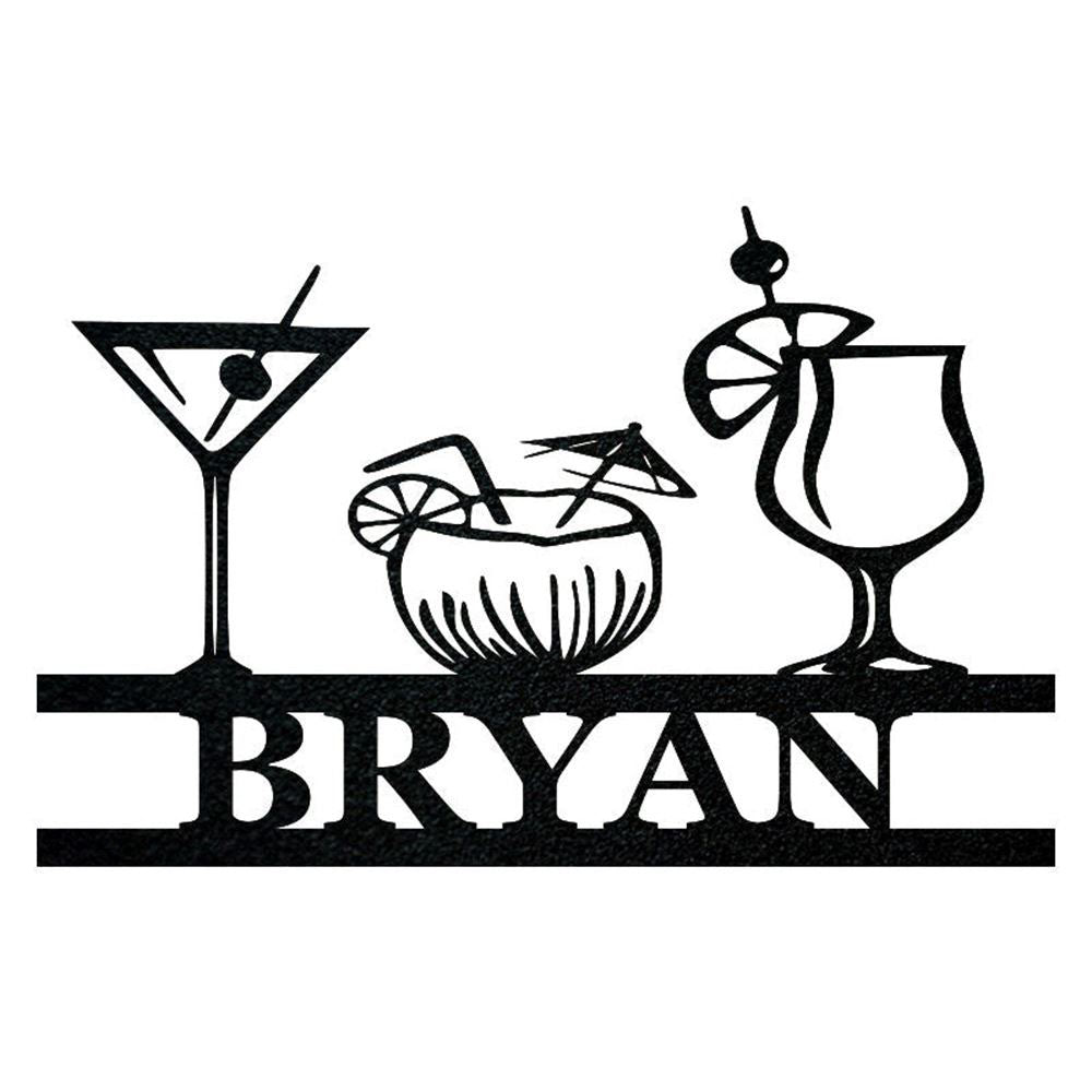Personalized Metal Bar Sign, Bar Theme Sign, Outdoor Sign, Bar Sign, Outdoor Kitchen Metal Signs