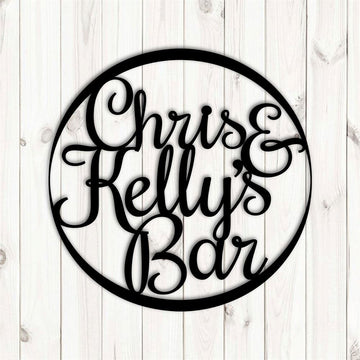 Personalized Metal Bar Sign, Laser Cut Indooroutdoor Bar Signs, Bar Decor, Bar Sign Metal Art