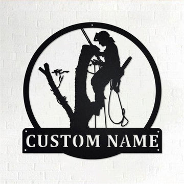 Personalized Metal Monogram Sign, Arborists Metal Wall Art, Arborists Name Sign, Decoration For Room