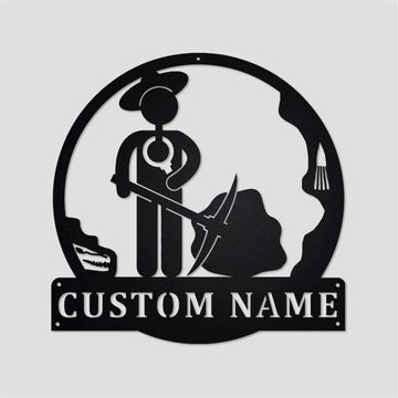 Personalized Metal Monogram Sign, Archaeology Monogram Metal Wall Decor, Archaeology Metal Sign Gifts For Archaeologist