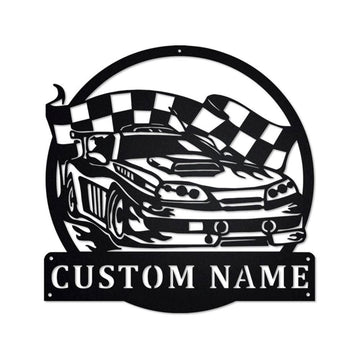 Personalized Metal Monogram Sign, Auto Racing Metal Sign, Auto Racing Metal Wall Art, Auto Racing Metal Sign, Auto Racing Lover
