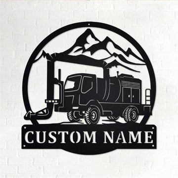 Personalized Metal Monogram Sign, Cold Air Blower Truck Metal Wall Art, Cold Air Blower Truck Name Sign, Cold Air Home Decor