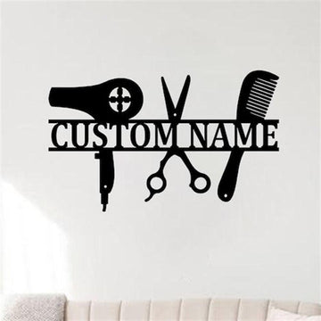 Personalized Metal Monogram Sign, Hair Stylist Metal Sign, Metal Wall Art, Hair Stylist Gifts, Hair Salon Gift, Job Gift, Housewarming Gift
