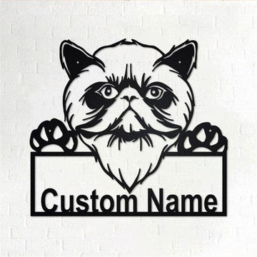 Personalized Metal Monogram Sign, Himalayan Cat Metal Wall Art, Himalayan Cat Name Sign, Himalayan Cat Home