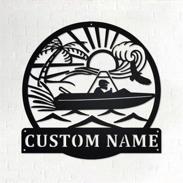 Personalized Metal Monogram Sign, Jetsprint Metal Wall Art, Jetsprint Name Sign, Jetsprint Metal Home Decor