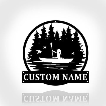 Personalized Metal Monogram Sign, Kayak Female Metal Wall Art,Kayak Name Sign, Kayak Metal Home Decor