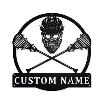 Personalized Metal Monogram Sign, Lacrosse Metal Sign, Lacrosse Metal Wall Art, Lacrosse Metal Wall Decor, Lacrosse Lover Gift Custom