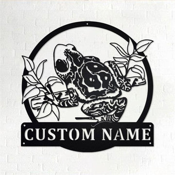 Personalized Metal Monogram Sign, Poison Frog Metal Wall Art, Poison Frog Name Sign, Poison Frog Home Decor