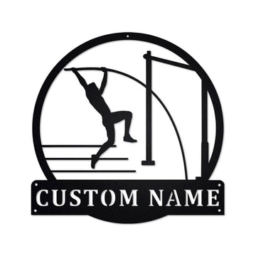 Personalized Metal Monogram Sign, Pole Vault Metal Sign, Pole Vault Metal Wall Art, Pole Vault Metal Wall Decor, Pole Vault Lover Gift