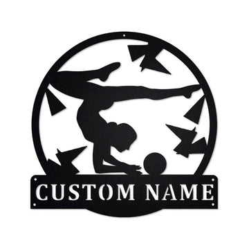 Personalized Metal Monogram Sign, Rhythmic Gymnastics Ball Metal Sign, Rhythmic Gymnastics Ball Metal Wall Art, Rhythmic Gymnastics Ball