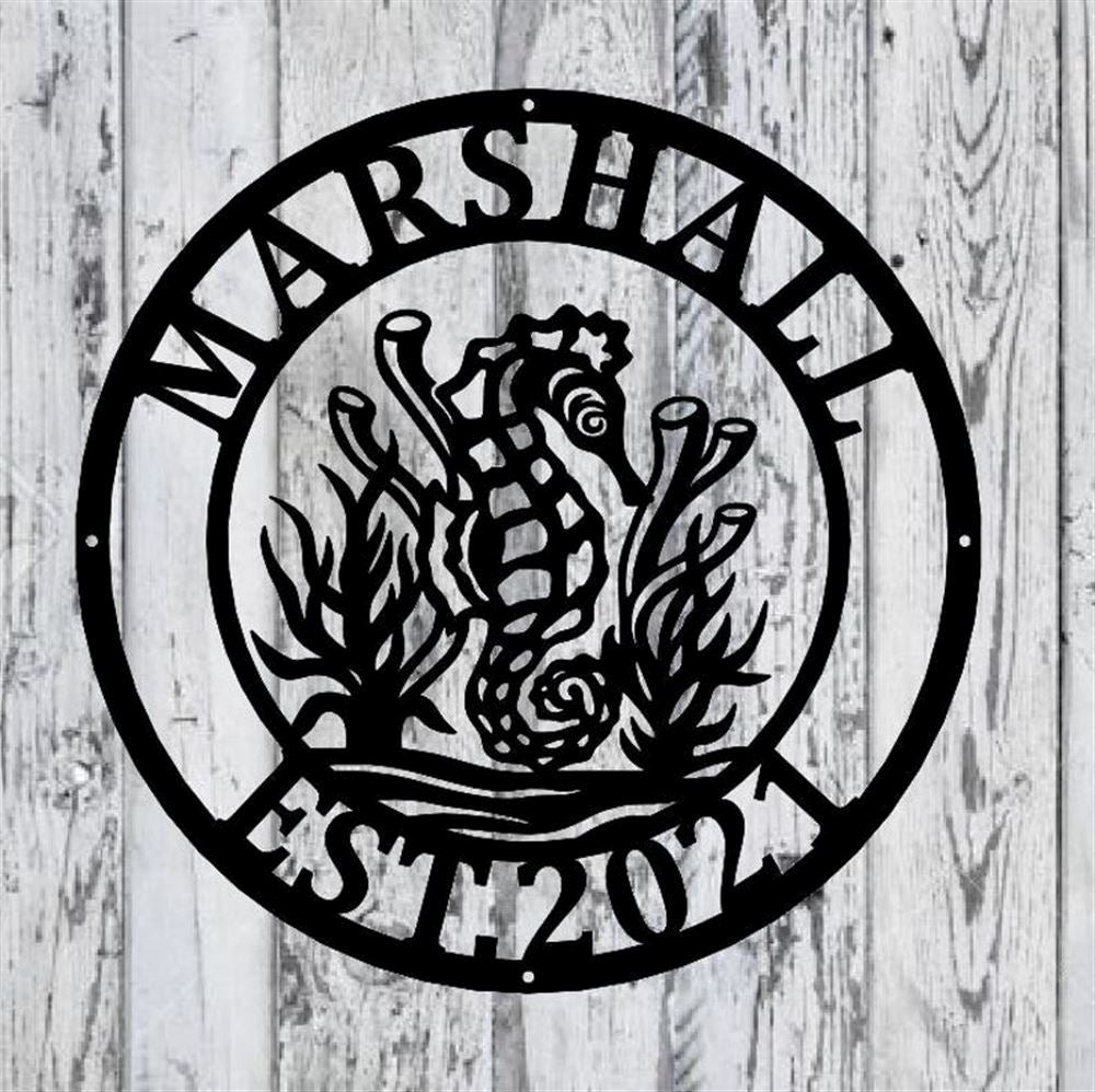 Personalized Metal Monogram Sign, Sea Turtle Metal Sign, Sea Turtle Metal Wall Art, Sea Turtle Metal Wall Decor, Sea Turtle Lover Gift