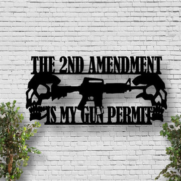 Personalized Metal Monogram Sign, Second Amendment Sign, Metal Name Sign, 2nd Amendment Sign, Outdoor Sign, Outdoor Decor Metal Sign