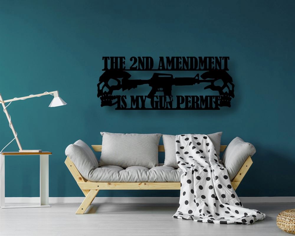 Personalized Metal Monogram Sign, Second Amendment Sign, Metal Name Sign, 2nd Amendment Sign, Outdoor Sign, Outdoor Decor Metal Sign